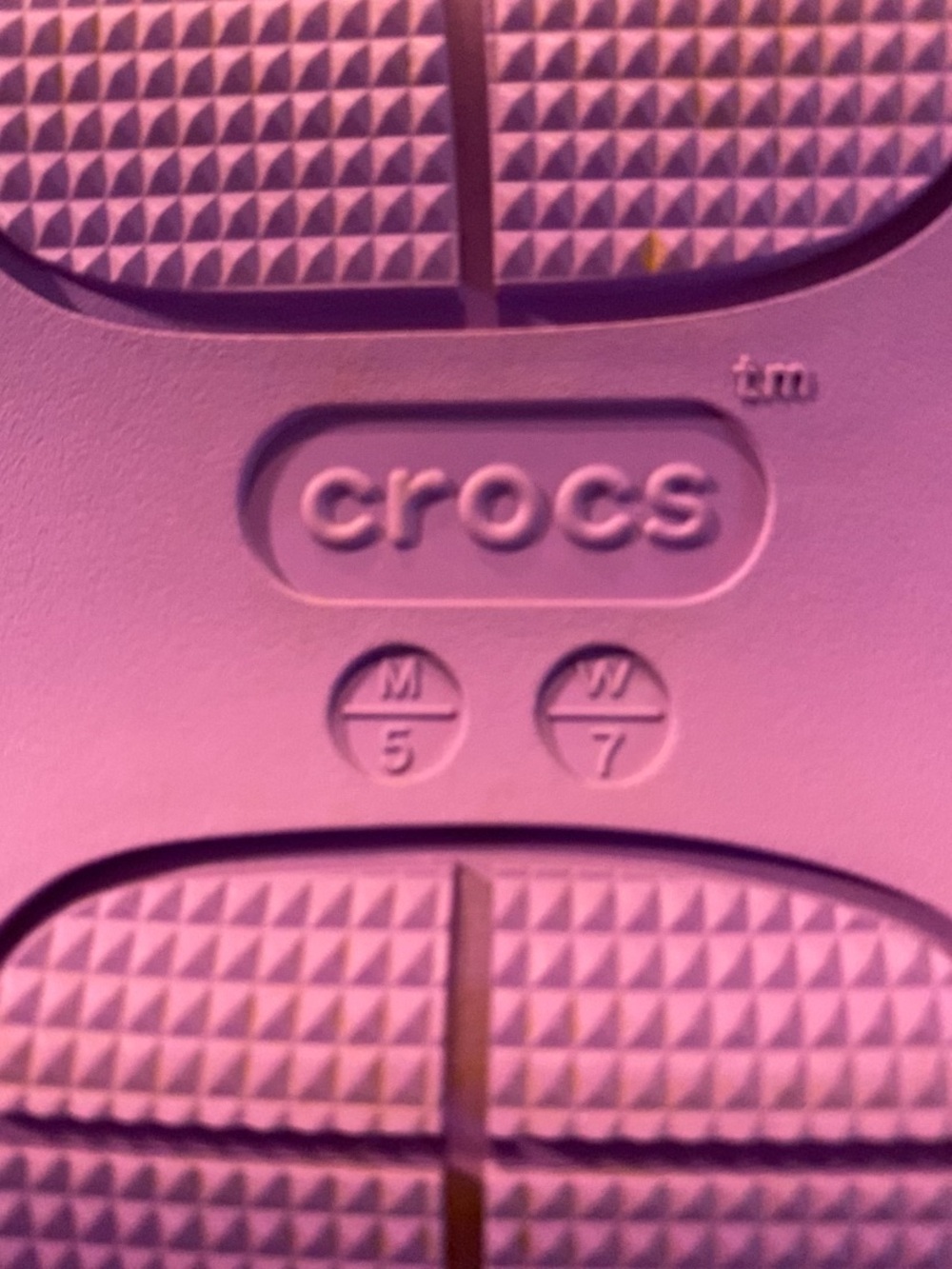 CROCS Mega Crush Triple Strap Croslite Sandals in Violet with White Accent - Picture 5 of 5